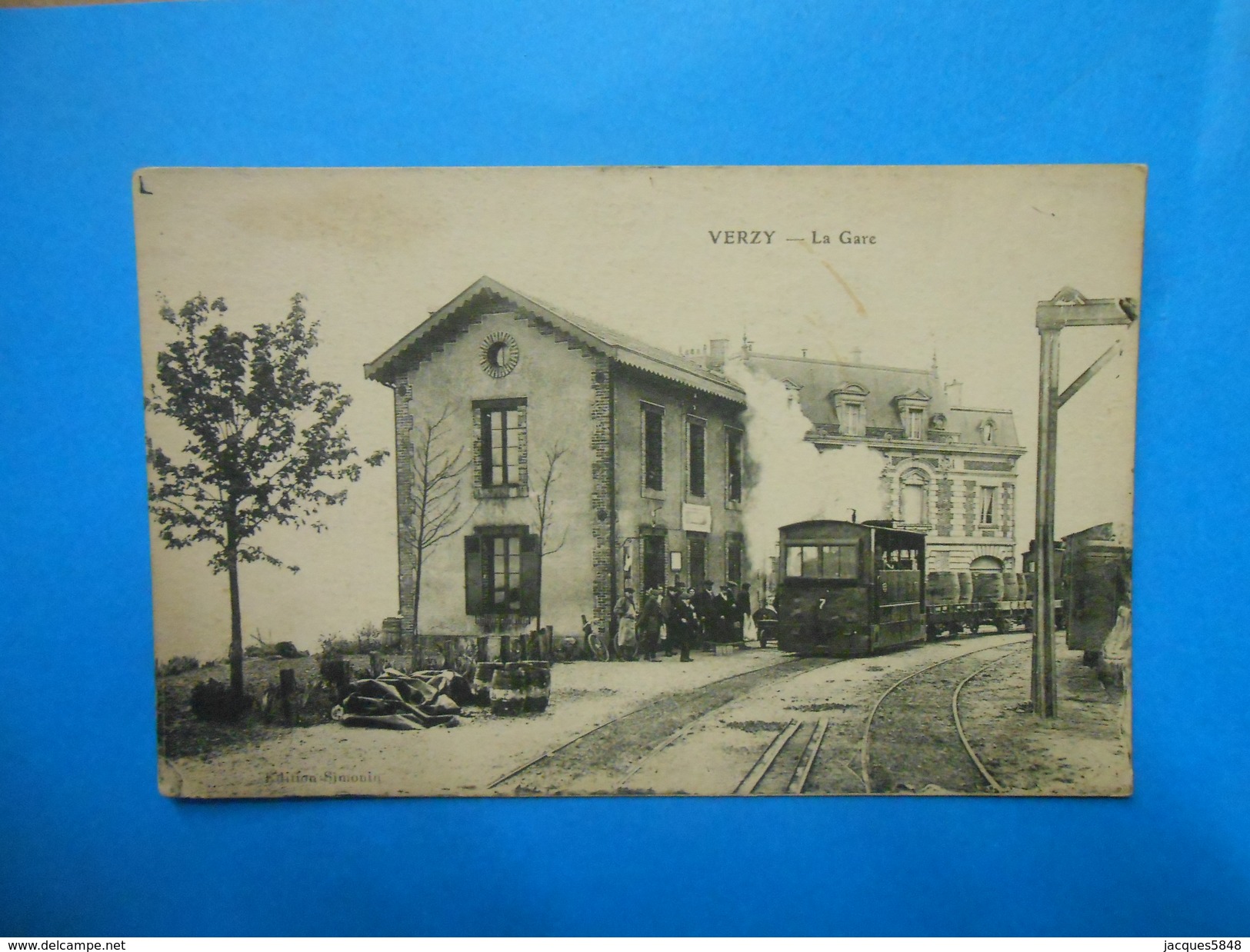 51) 01 - Verzy - Train - La Gare - EDIT - Simonin - Verzy