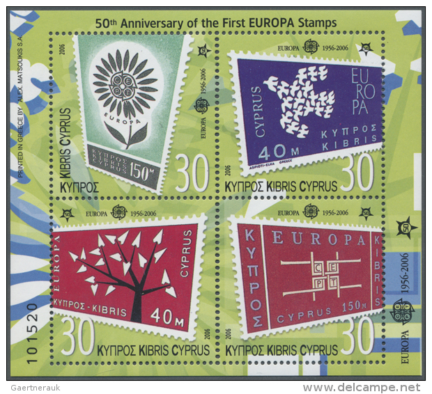 2005/2006, "EUROPA Issues - 50th Anniversary", Block Issue, Mint, MNH. Lot Of 1000 Souvenir Sheets, Face Value... - Autres & Non Classés