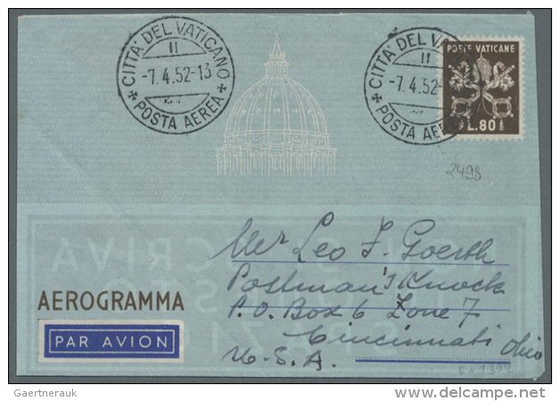1930/1960 (ca) Mehr Als 30 Gef&auml;lligkeitsgestempelte Ganzsachen (fr&uuml;he Aerogramme, Postkarten,... - Autres & Non Classés