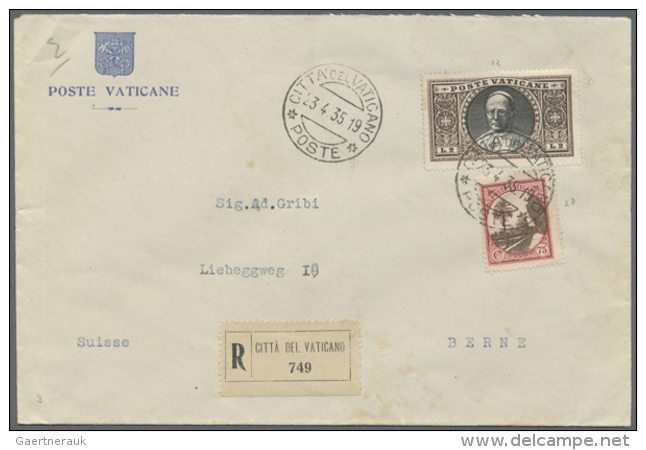 1933/1953, Lot Von 5 Ausgesuchten Briefen/Karten, Dabei Sass.Nr. 18 (110,- &euro; Auf Brief), 30 (100,- &euro;),... - Autres & Non Classés