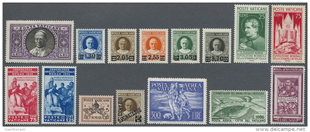 1929/2015, Complete Collection, Mint Never Hinged With All Better Issues, Incl. "Pope Pius XI" With Overprint,... - Autres & Non Classés