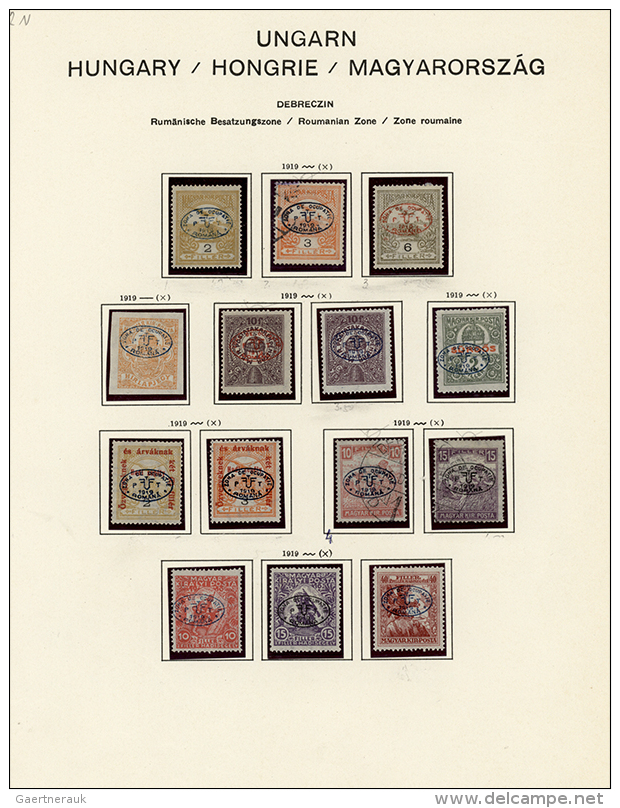 1919/1920, Mainly Mint Collection Of 154 Stamps On Schaubek Pages, Not Signed And Therefore Offered "as Is",... - Debreczen