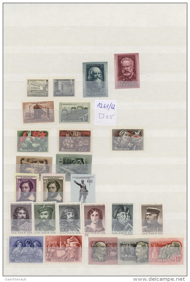 1952/1990, Mint Collection Of The Imperforated Issues Starting With Mi. 1241, Incl F.e. No. 1285-94, 1354-63,... - Autres & Non Classés