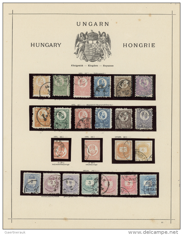 1871/1919, Saubere, Meist Gestempelte Sammlung Auf Vordrucken, Dabei Beide Ausgaben Franz Josef Komplett, MiNr. 2,... - Autres & Non Classés