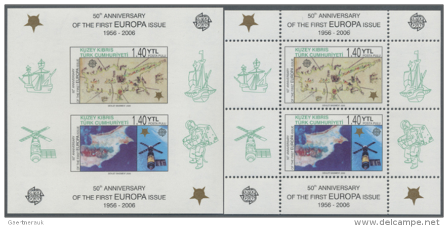 2005/2006, "EUROPA Issues - 50th Anniversary", Set Of 2 Values And 2 Blocks, Mint, MNH. Lot Of 1000 Sets, Face... - Autres & Non Classés