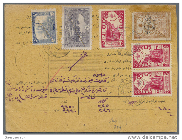 1920-23, TURKEY IN ASIA : Seven Parcel Cards With Good Frankings And Clear Cancellations, Sivas, Kerassunde, Konya... - Autres & Non Classés