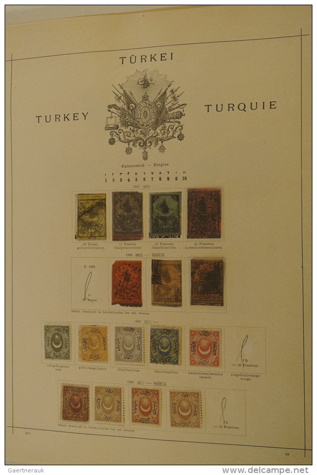 1863/1963: Mint Hinged And Used Collection Turkey 1863-1963 On Schaubek Pages In Folder. Collection Contains Much... - Autres & Non Classés