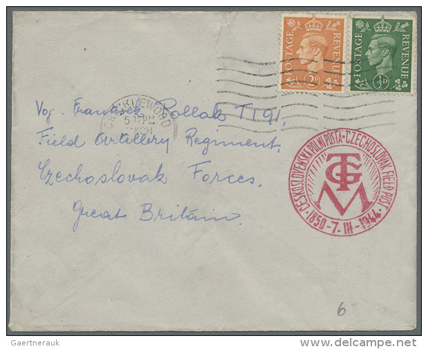 1942/1944: 11 Covers Of CZECHOSLOWAK FIELD POST In Great Britain. A Seldomly Offered Lot. (D) - Autres & Non Classés