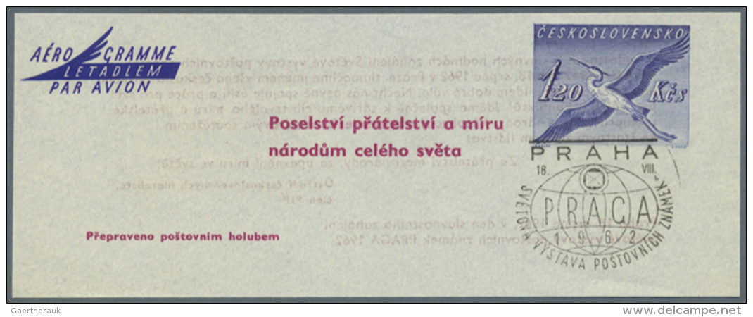 1959/2004 (ca.), Bestand Von Ca. 500 Gebrauchten Und Ungebrauchten Aerogrammen Mit Etlichen Besseren Ausgaben... - Autres & Non Classés