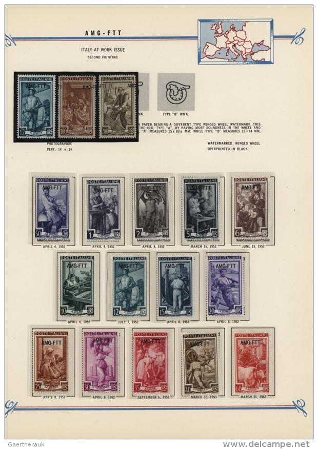 1950/1952, Specialised Collection Of Definitive Series "Italia Al Lavoro" (Sass. 89/107), Showing Varieties Of... - Non Classés
