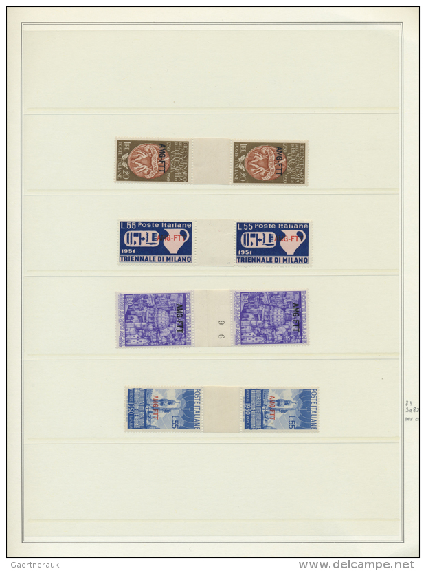 1949/1953, U/m Collection Of 68 Gutter Pairs, Incl. Better Commemoratives, Airmails, Private Overprints "NATALE... - Non Classés