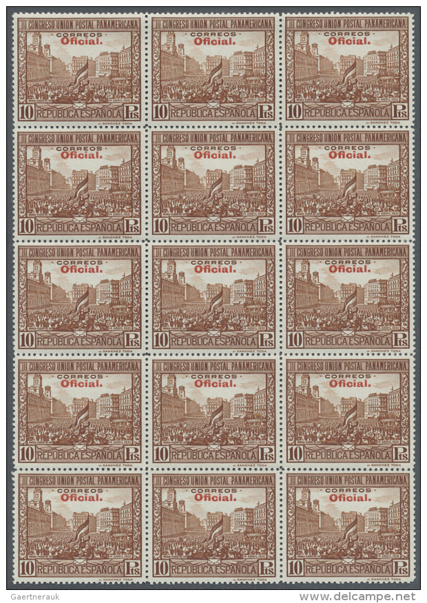 1931, Overprints, 100 Complete Sets Within Units, Unmounted Mint. Michel 20/29 (100) - 6.500,- &euro;. (D) - Service