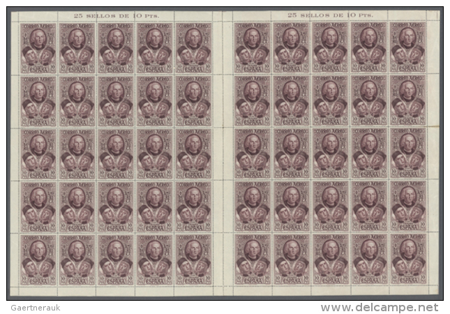 1930, Airmails "Columbus", Complete Set Of Seven Values, (folded) Sheets Of 50 Stamps Each, Unmounted Mint. Mi.nos.... - Autres & Non Classés