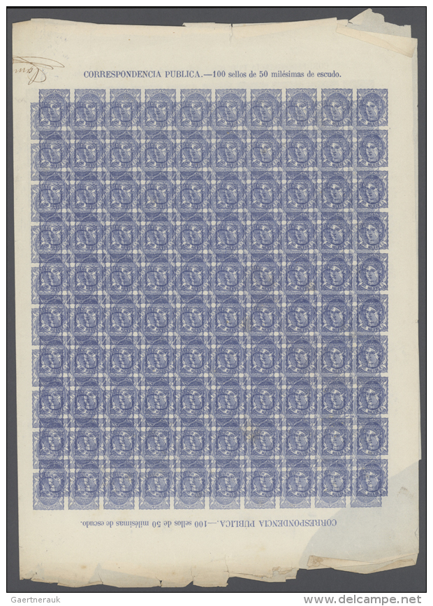 1870/1874, Assortment Of Apprx. 500 Imperf. Stamps Within Sheets Showing Distinctive Varieties Like... - Autres & Non Classés