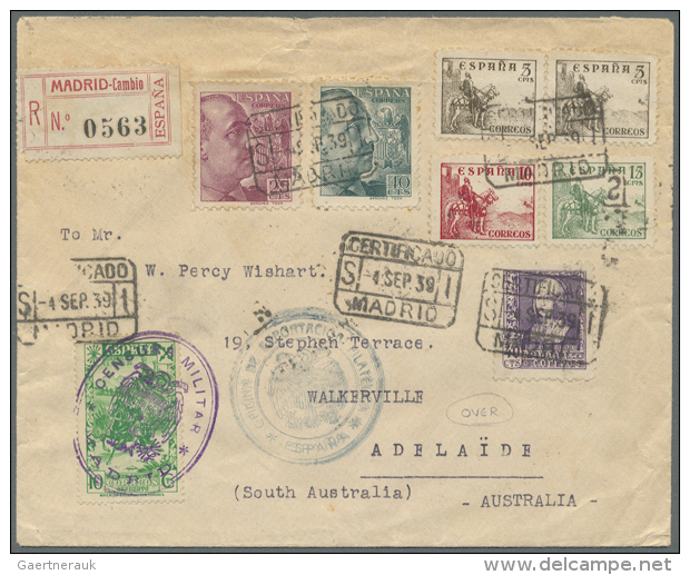 1822/1944, Lot Of Five Better Entires (single Lots), Incl. One Pre-philatelic Cover, Card To Persia, Censored... - Autres & Non Classés