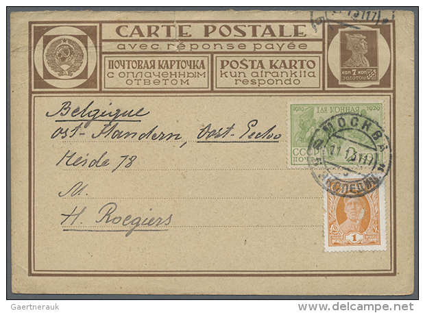 1925/1990 (ca.), Accumulation Of Apprx. 400 Commercially Used Stationery Envelopes/cards Incl. A Good Selection Of... - Autres & Non Classés