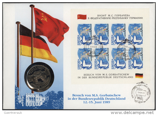 1958 - 1991, Posten Von 11 Echt Gelaufenen Briefen, Teils Mit Kleinbogen Frankiert, Dabei MiNr. 5293 Und Ein... - Autres & Non Classés