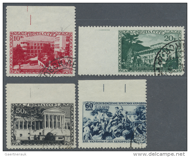 1939/1940, Lot Of Four Stamps "imperforated At One Side" (Michel Nos. 719, 721, 723, 739). (D) - Autres & Non Classés