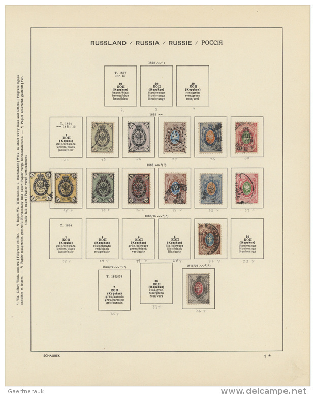 1878-1980, Zumeist Gestempelte Sammlung In 1 Vordruck- Und 4 Gro&szlig;formatigen Einsteckalben Mit Zahlreichen... - Autres & Non Classés