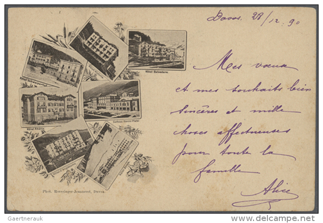 1890/1940, Ausgew&auml;hlter Bestand Von Ca. 4.200 Ansichtskarten In 4 Schachteln Sortiert Nach Kantonen. Es Sind... - Autres & Non Classés