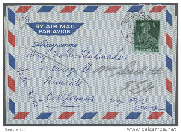 1959/1999 (ca.), Bestand Von Ca. 260 Ungebrauchten Und Gebrauchten AEROGRAMMEN Mit Etlichen Besseren Ausgaben... - Entiers Postaux