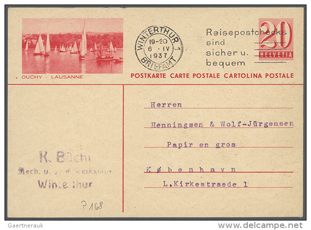 1923 - 1948 (ca.), Posten Von Etwa 220 Gebrauchten Ganzsachen, Zumeist Bildpostkarten Mit Einer Vielzahl Von... - Entiers Postaux