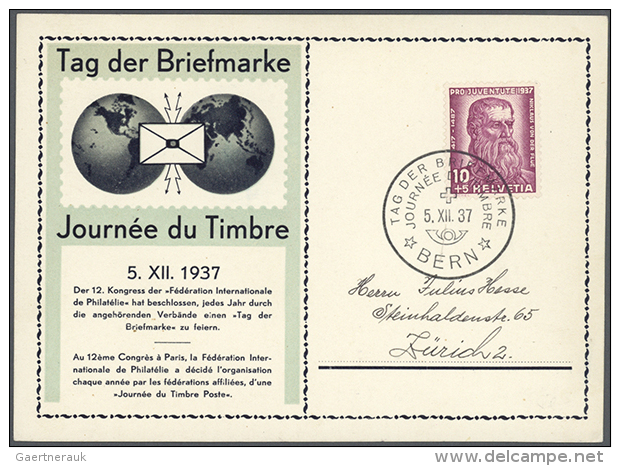 1937-2000 Tag Der Briefmarke: Sammlung Von &uuml;ber 300 Belegen Zum Tag Der Marke Ab 1937, Mit Den Fr&uuml;hen... - Autres & Non Classés
