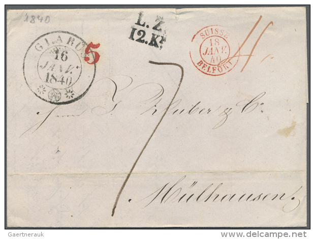 1787/1870, Interessante Partie Von Ca. 70 Belegen "Internationale Post" Ins Ausland Oder In Die Schweiz Mit Vielen... - Autres & Non Classés