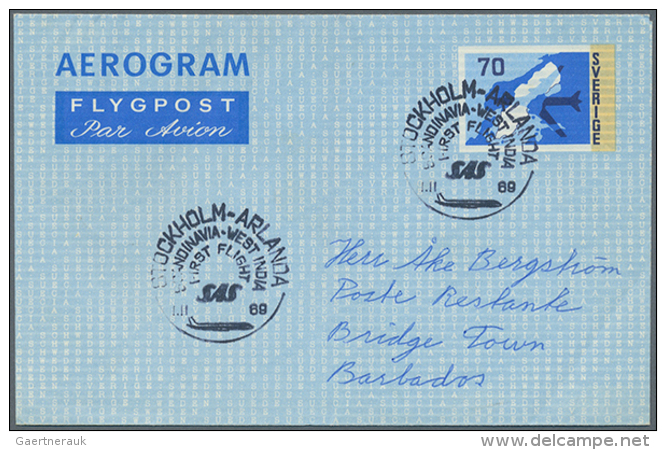1968/1995 (ca.), Accumulation With About 500 Unused Or Used/CTO AEROGRAMMES Incl. Better Commercial Usages, Some... - Enteros Postales