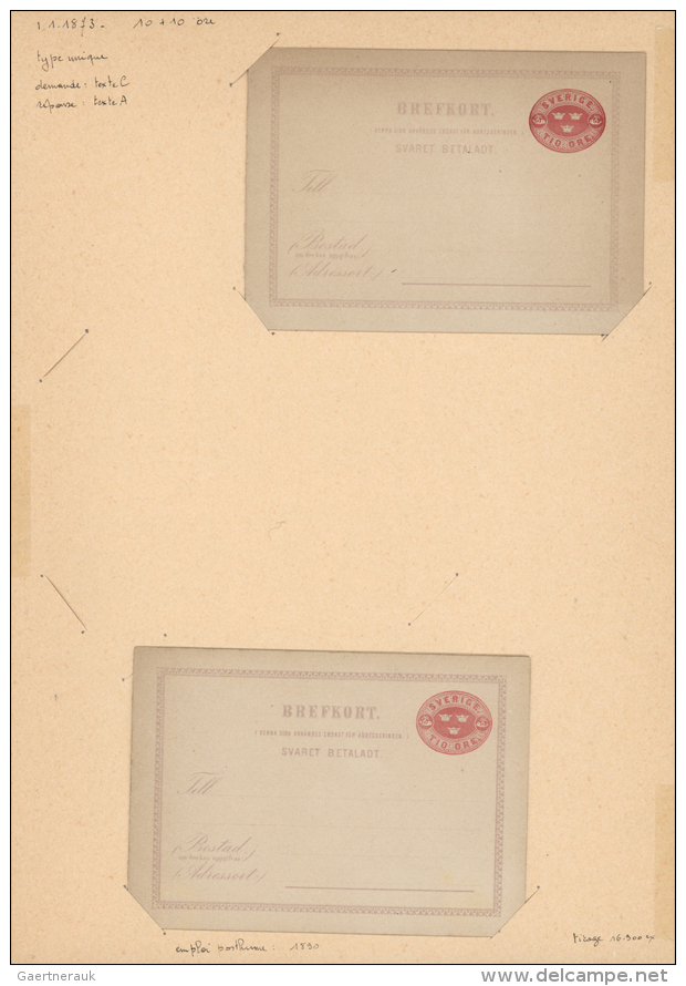 1873/1883, Assortment Of 18 Unused And Used Stationery Cards (Michel Nos. P 5, P 7, P 15). (D) - Entiers Postaux