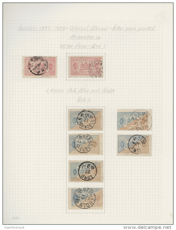 1874/1920 (ca.), Specialised Collection Of Several Hundred Stamps, Neatly Arranged On "Frank Godden" Album Pages,... - Service