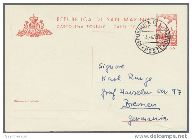 1890/1970 (ca.) Lot Mit Ca. 55 Ganzsachen (Postkarten, Postanweisungen, Packetkarten). Insbesondere Bei Den... - Autres & Non Classés