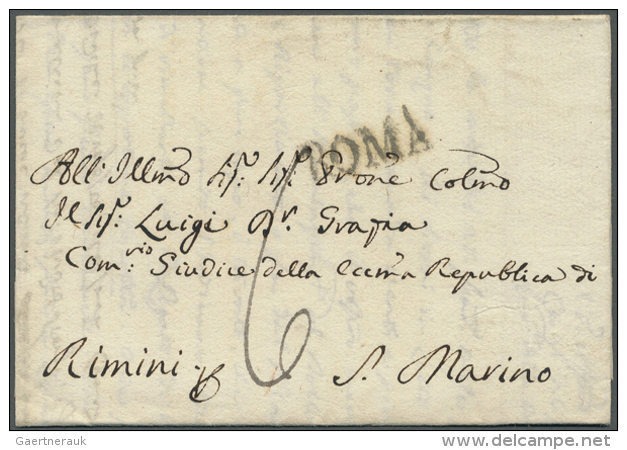 1810/1824 21 Briefe Aus Rom An Luigi Dr. Grazza, Richter In San Marino (D) - Autres & Non Classés