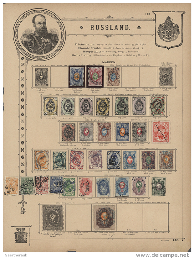 1858/1900 (ca.), Collection On Album Pages, Vareid Condition, Incl. 1858 20 K. And 30 K. Perf.... - Autres & Non Classés