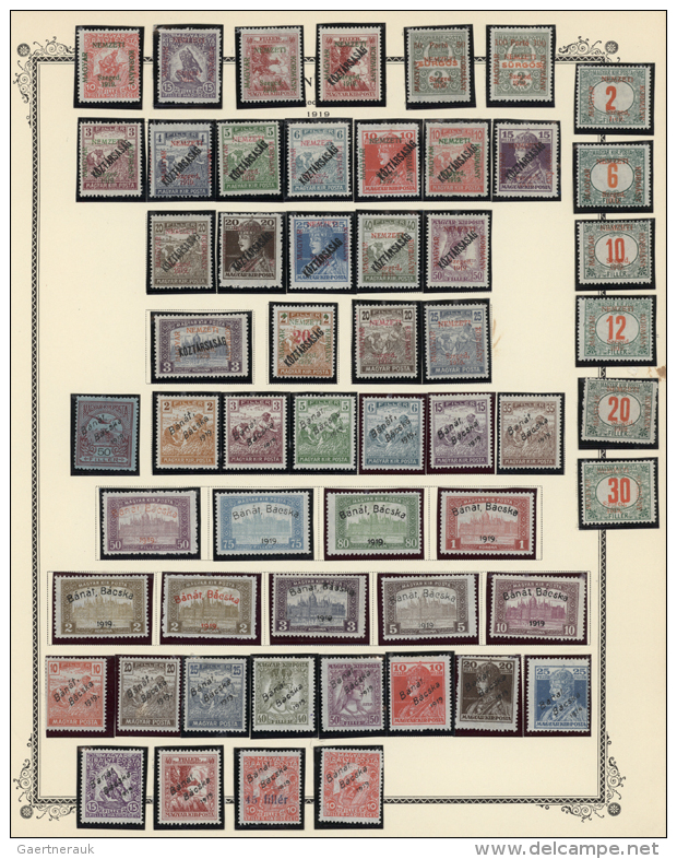 1919/1920, Comprehensive Mint Collection Of The Different Occupation Issues On Hungarian Stamps, More Than 400... - Collections