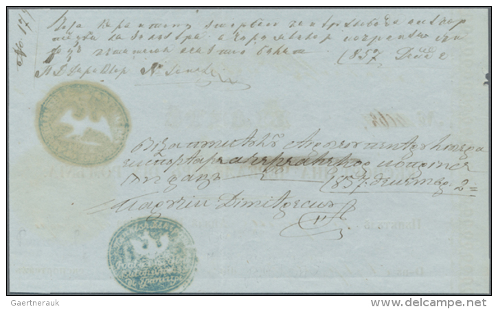 1820/1864, Collection Of 31 Pre-philatelic / Stampless Covers / Postal Forms Incl. Rare Markings "Galatz Sera",... - ...-1858 Préphilatélie