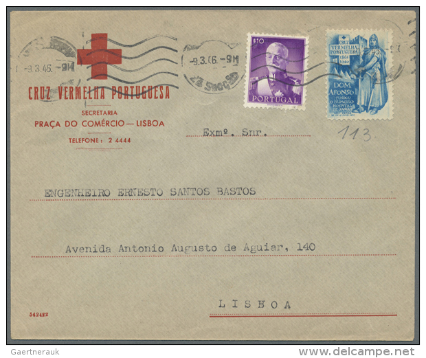1941-45, 25 Covers With Red Cross Imprints And Additional Frankings From Bastos Corrospondance, Most Very... - Autres & Non Classés