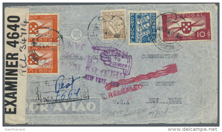 1921/1945, Lot Of Seven Covers/cards, Only Better Items (single Lots), E.g. 1923 25c. Rose Airmail Stamp On F.d.c.,... - Autres & Non Classés
