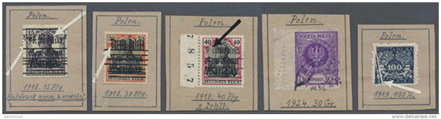 1918/1936, Specialised Assortment Of 21 Stamps Showing Varieties/specialities/particularities, E.g. Varieties Of... - Autres & Non Classés