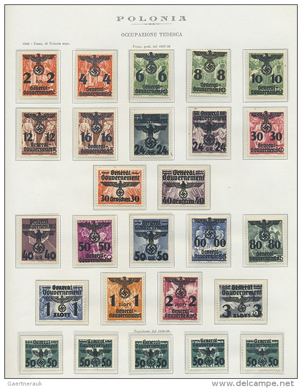 1915/1944, Mint Collection In An Album, Comprising German Occupation WW I And Main Value WW II Incl. Mini Sheets,... - Autres & Non Classés