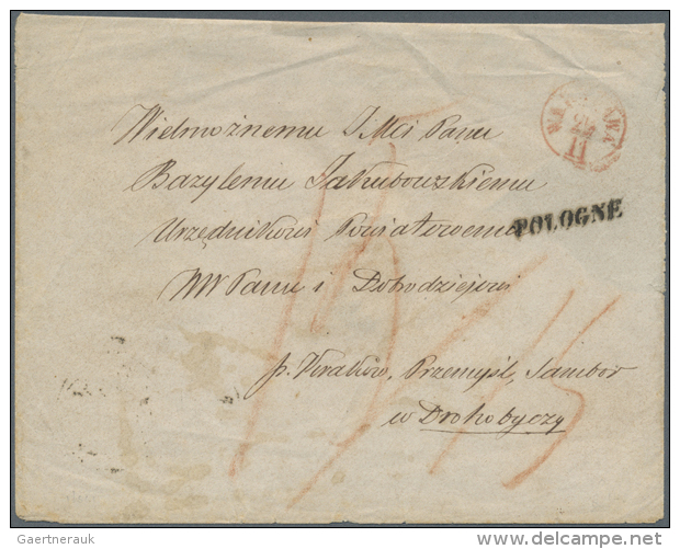 1858/1938, Lot Of Four Better Entires (single Lots), Incl. Two Stampless Covers With Several Markings, 1928 Airmail... - Autres & Non Classés