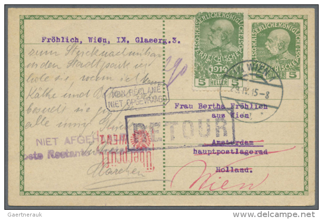 1890/1911 (ca.), Inter. Bestand Von 20 Meist Ganzsachen (Postkarten) Und Gebrauchten Ansichtskarten Meist Mit... - Sonstige & Ohne Zuordnung