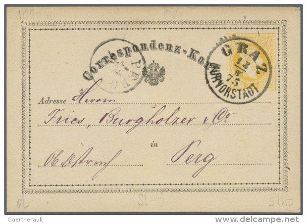 GRAZ: 1850/1985 (ca.), Bestand Von Ca. 1.600 (!) Belegen Von Graz Samt Vororten Ab Klassik  Mit Etlichen Besseren... - Autres & Non Classés