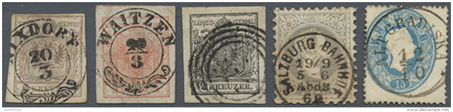 1850/1920, Ca. 500 Marken Mit Teils Besseren Abstempelungen, Dabei Auch Kleinere Ortschaften Und Gute Ausgaben... - Machines à Affranchir (EMA)