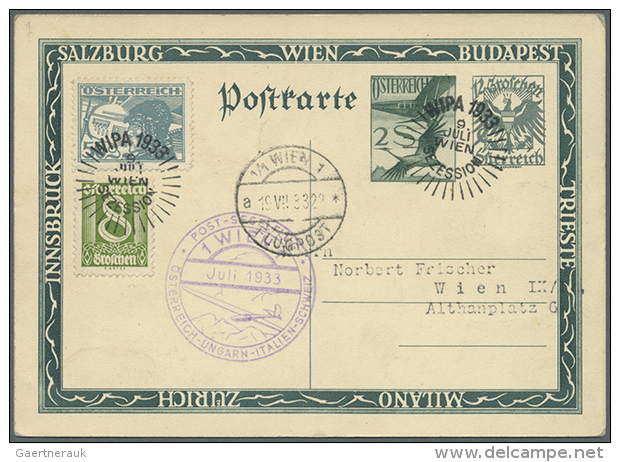 1927/1970 (ca.), FLUGPOST: Inter. Bestand Von Ca. 145 Ganzsachen Dabei Einige Fr&uuml;he Bildpostkarten Mit... - Autres & Non Classés