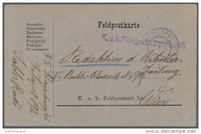 1820/1918, Hochinteressante Partie Von Ca. 125 Briefen/Karten, Ganzsachen Und Ansichtskarten Verschiedenster... - Autres & Non Classés
