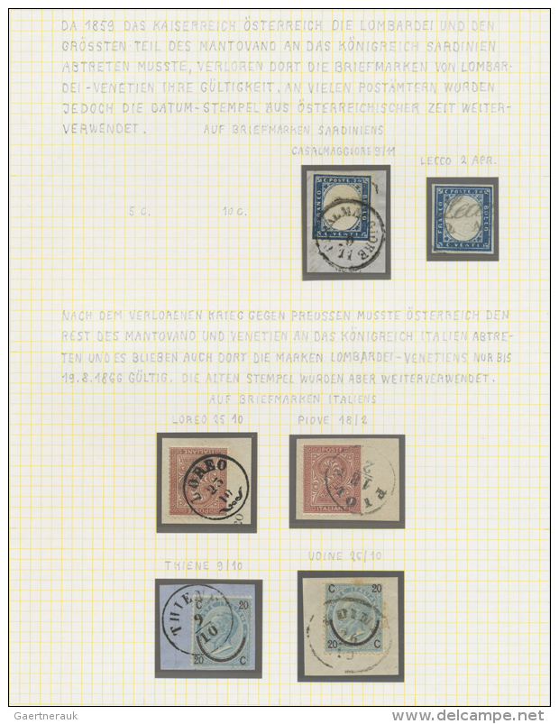 NACHVERWENDUNGEN: 1866/1871, Interessantes Lot Von 6 Briefst&uuml;cken Und 1 Losen Marke Sowie 5 Briefen Mit... - Autres & Non Classés