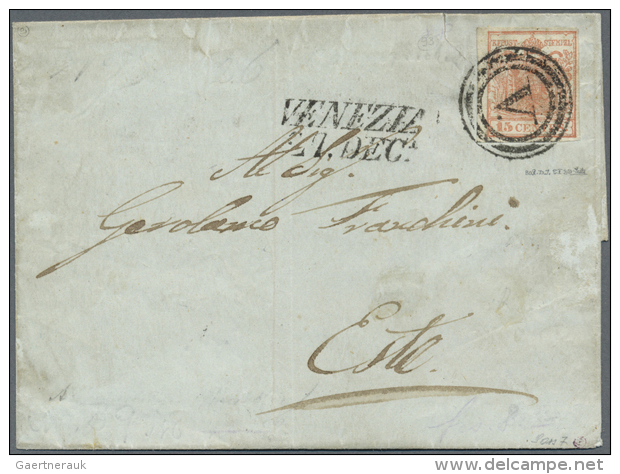 1850/1861 (ca.), Ausgesuchtes Lot, Dabei Patriotische Frankatur, Stummer Stempel "V" Auf Brief, 3er-Streifen,... - Autres & Non Classés