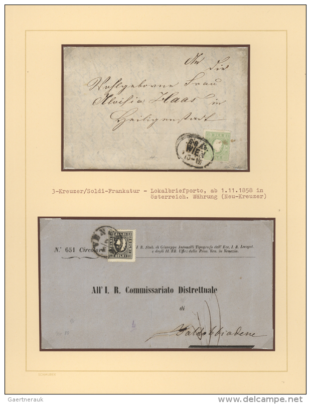 1851/63, Herrliche Ausstellungssammlung Auf Insgesamt 58 Seiten In 2 Ringordnern, Ab 1851 Mit Blauem Merkur In... - Autres & Non Classés