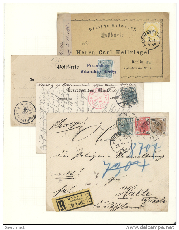 1846/1983, Vielseitige Sammlung Von Ca. 330 Briefen Und Karten, Sauber In Drei Alben Auf Bl&auml;ttern Aufgezogen,... - Autres & Non Classés